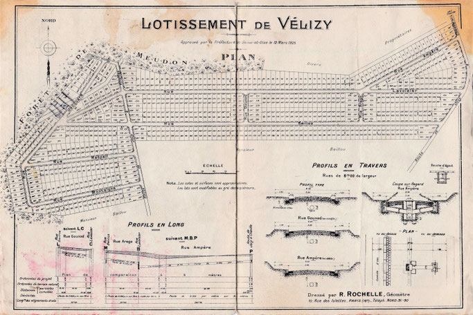 Plan du lotissement de Vélizy © Archive famille TISON