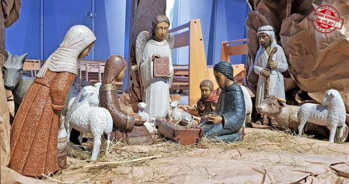 Figurines de la crèche de l’église Saint Jean-Baptiste de Vélizy-Villacoublay.