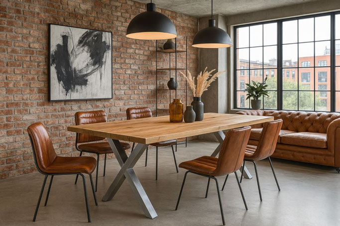 esstisch-orlando-eiche-edelstahl-x-gestell-industrial-design