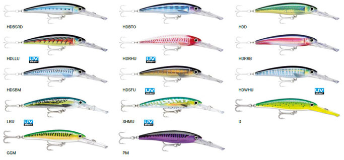 Rapala X-Rap Magnum Color Chart 2