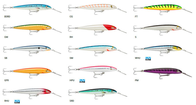 Rapala Countdown Sinking Magnum - Color Chart