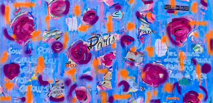 Paris, 160x80 cm, Mischtechnik auf Leinwand, Preis: 850 Franken, reserviert