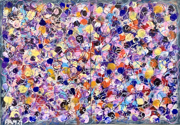 Argo, 200 x 140, zweiteilig, Mischtechnik auf Leinwand, 2021, verkauft.