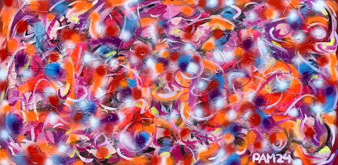 Mistral Gagnant, 160x80 cm, Mischtechnik auf Leinwand, verkauft.