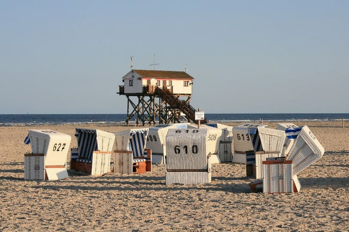 Urlaub Nordsee Festland Strandkörbe St. Peter-Ording