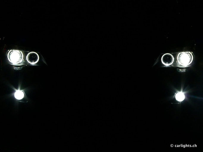 BMW LED angel eyes MIT LED Nebellicht