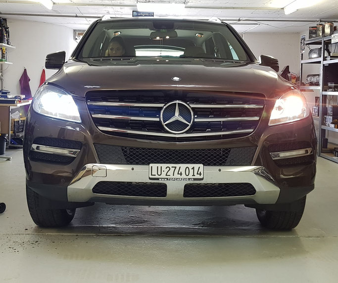 MERCEDES ML LED ABBLENDLICHT UNTERSCHIED HALOGEN LED