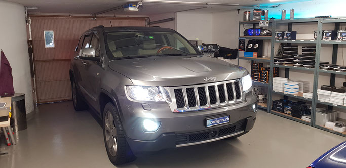 JEEP Overland LED Umbau Abblendlicht Fernlicht Nebellicht