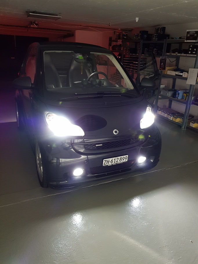 SMART ForTwo LED Abblendlicht H7 Nebbelicht H11 bei Nacht und Regen