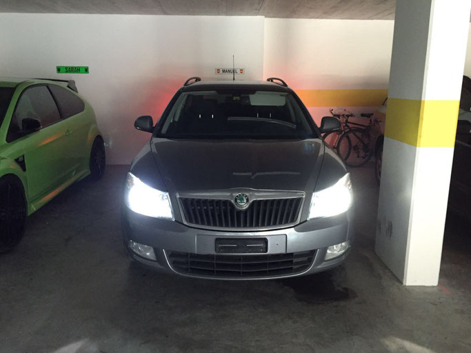 SKODA LED UMBAU ABBLENDLICHT H7 