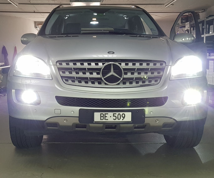 MERCEDES BENZ ML LED  UMBAU ABBLEND- NEBEL- STAND-LICHT