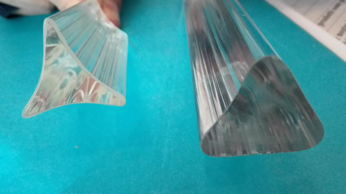 Triedri Donà trasparenti in vetro di Murano per restauro