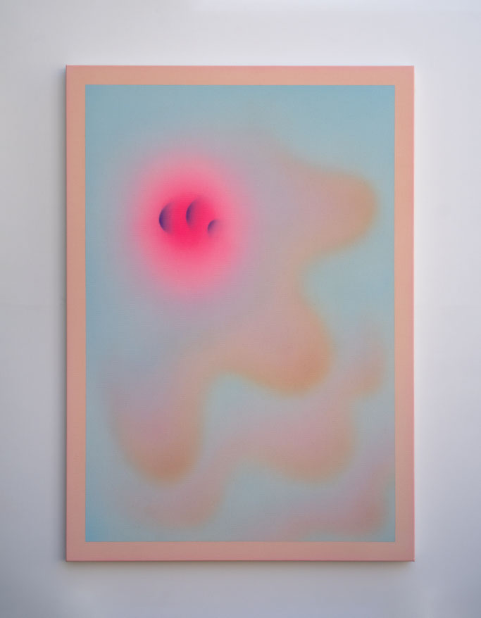Alina Birkner-pink-ghost-Painting- Pink and Blue-rust-blush