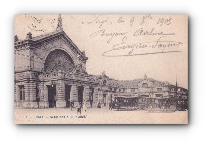                                                                          - Gare des Guillemins - LIÈGE - LUIK - 09.08.1905 - Wallonie