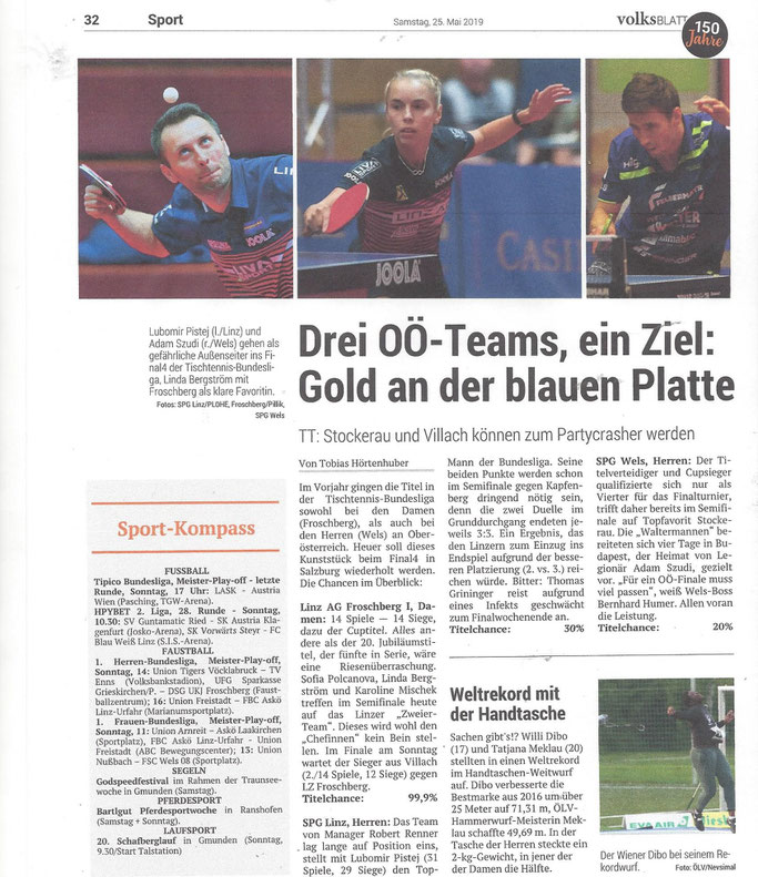 25.05.2019 Volksblatt