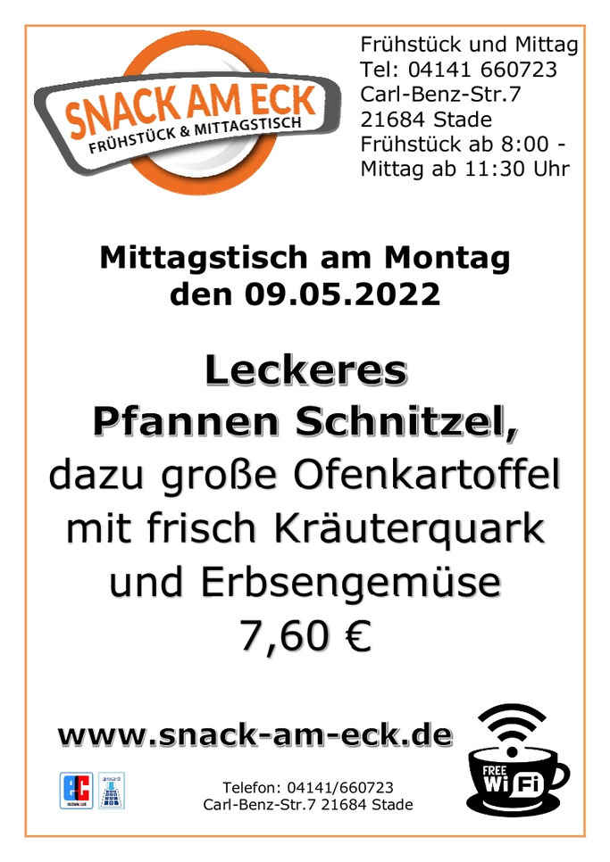 Mittagstisch am Montag den 09.05.2022