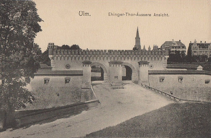 Postkarte Ehinger Tor um 1890