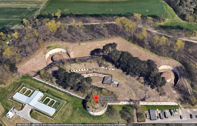 Fort Prittwitz Werk XXXVII  ist nicht frei zugänglich, da es sich auf Bundeswehrgelände befindet.