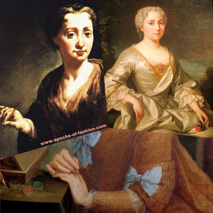 Illustrative Image, three details of antique paintings