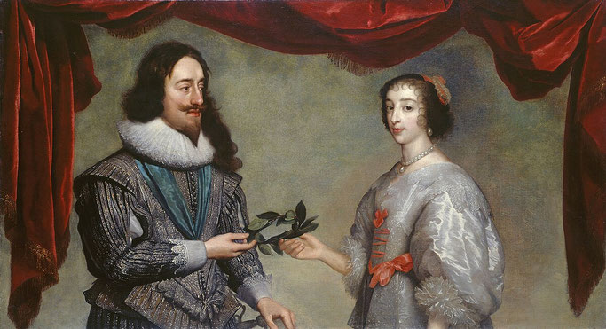 Portrait of Charles I and Henrietta Maria, c. 1631, by Daniël Mijtens