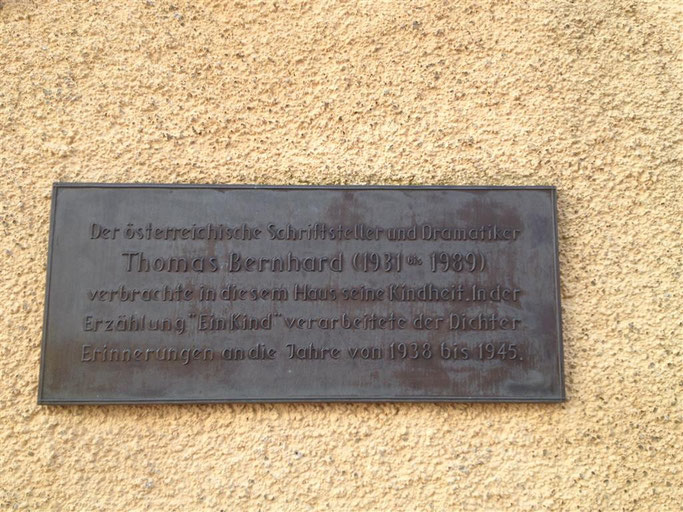 Inschrift Thomas Bernhard Traunstein