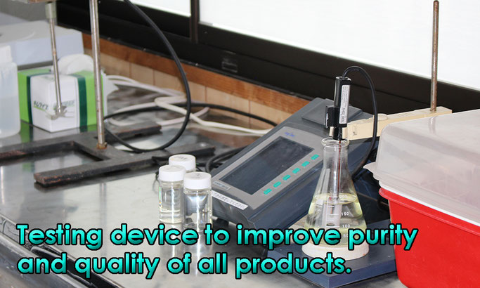 Testing device to improve purity and quality of all products.