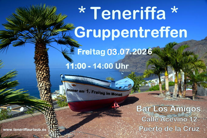 „Facebook Teneriffa Gruppentreffen in Puerto de la Cruz am 02.01.2026“