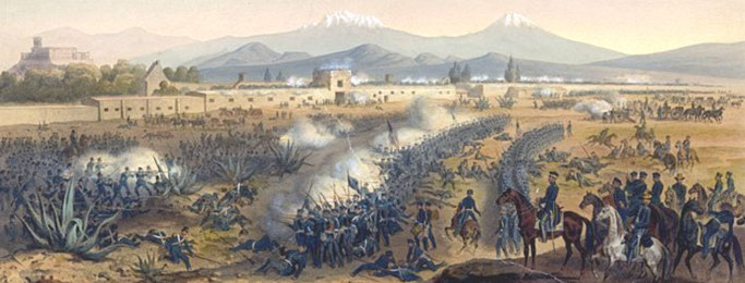 NEBEL, CARL. BATTLE OF MOLINO DEL REY DURING THE MEXICAN-AMERICAN WAR. 1851.