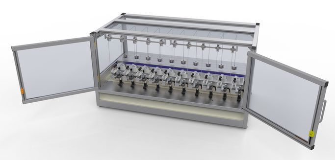 Dental Material ISO 14569-1  Putzmaschine zur Quantifizierung der Dentin-Abrasion Weartest to quantify Dentin Abrasion ISO 4823, 14536, 21563, 10873, 4049, 6874, 24234, 6873, 11245, 9917, 1563, 1564, 210139