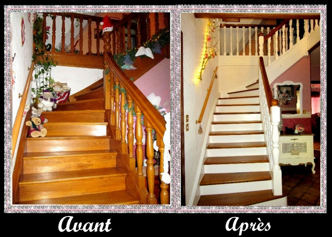 Escalier en bois  relooké 