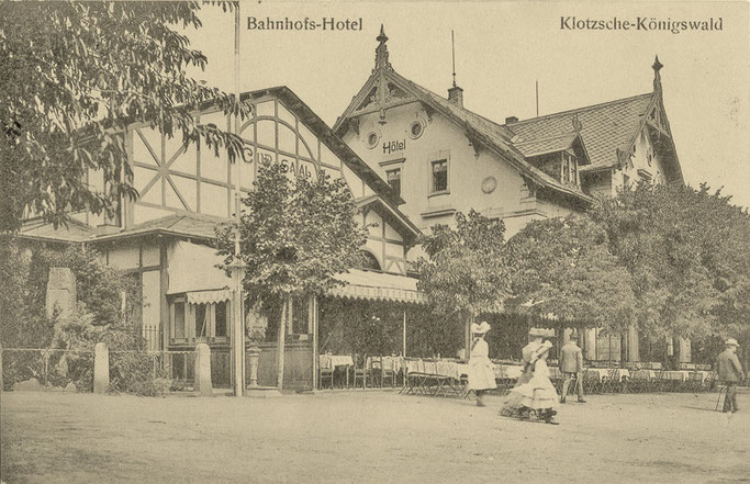 Das Vereinslokal - Bahnhofshotel Klotzsche um 1890