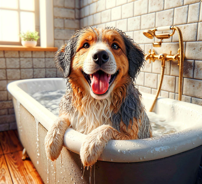 So schaut Dinky nach dem baden auch immer!!!
