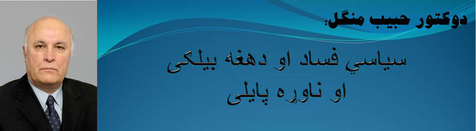 حقیقت ، دوکتور حبیب منگل: سیاسي فساد او دهغه بیلګی او ناوړه پایلی