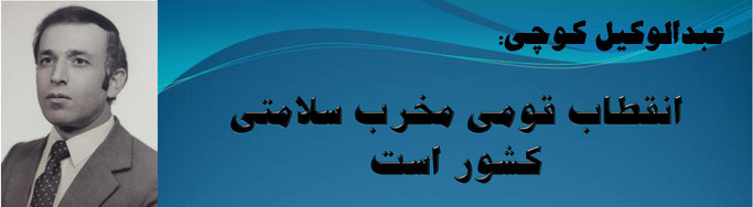 حقیقت  ، عبدالوکیل کوچی: انقطاب قومی مخرب سلامتی کشور است