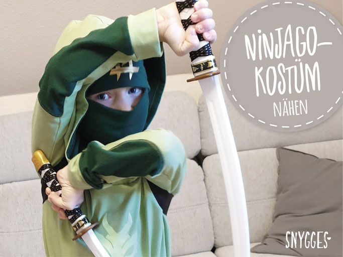 Ninjago Kostüm nähen Lloyd grüner Ninja