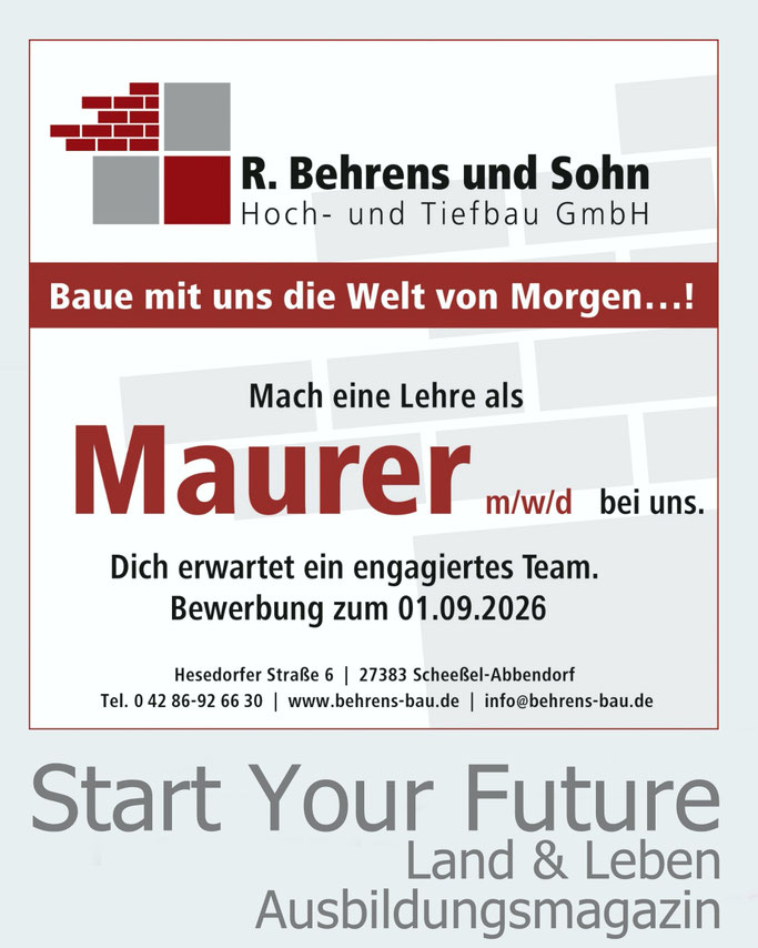 maurer lehre machen ausbildungsplatz stellenanzeige