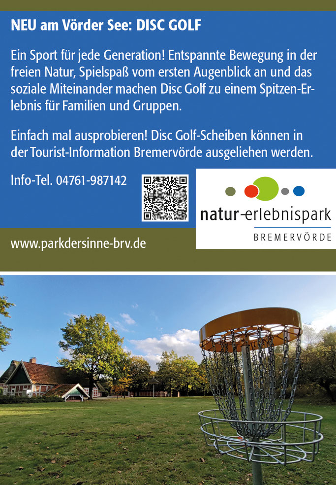 Park der Sinne BRV Voerder See Disc Golf Bremervoerde