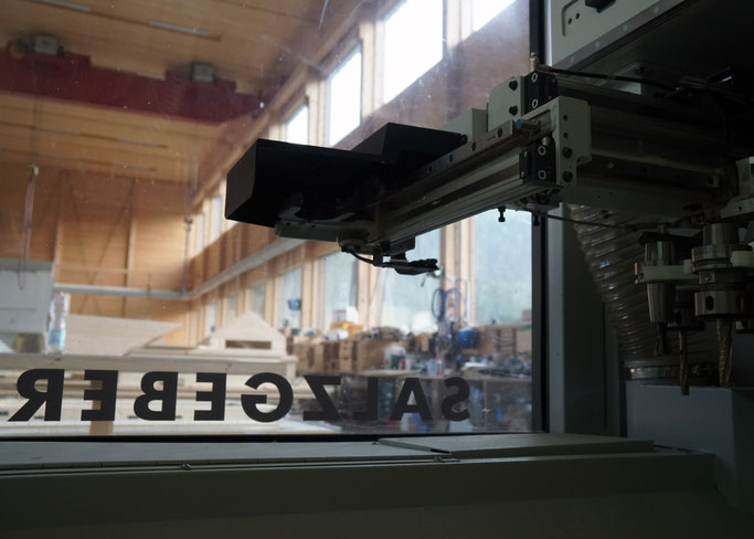 Salzgeber Holzbau S-chanf | Salzgeber Marangun S-chanf | Holzbau | Marangun | Digitale Fabrikation | digital fabrication | Holz | Wook | Technowood | Biesse | Technowood TW-Agil | Biesse Rover B 2267 | CNC | Holzzuschnitt