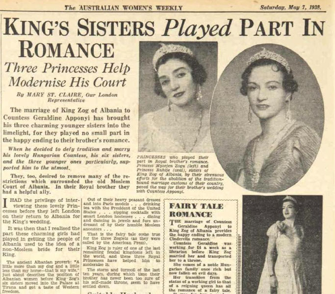 Burimi : The Australian Women’s Weekly, e shtunë, 7 maj 1938, faqe n°24