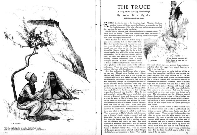 Burimi : American Junior Red Cross News, tetor 1920, faqet n°18 – 19 // Vizatime nga Anna Milo Upjohn