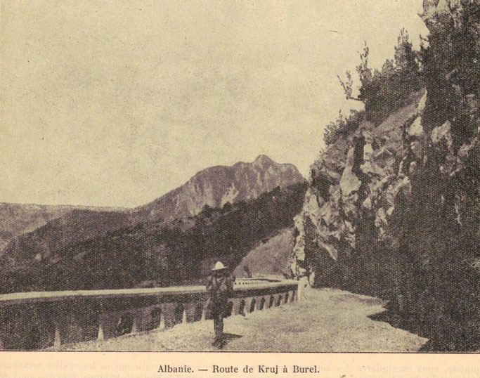 Dr. Stephan Ronart në Shqipëri : rruga nga Kruja për në Burrel — Burimi : Touring Club de Belgique, 15 dhjetor 1933, faqe n°381