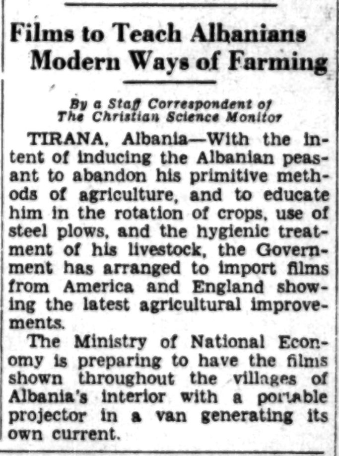 Burimi : The Christian Science Monitor, e mërkurë, 29 dhjetor 1937, faqe n°5