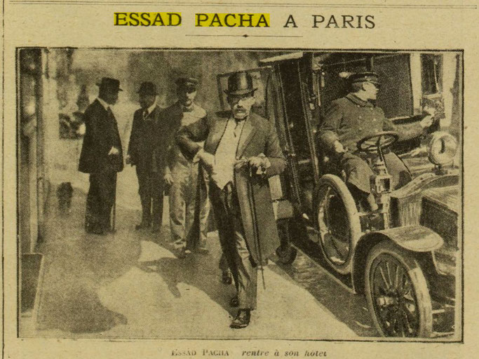 Esat Pasha në Paris (Excelsior, 4 prill 1916, fq.5) – Burimi : gallica.bnf.fr / Bibliothèque nationale de France