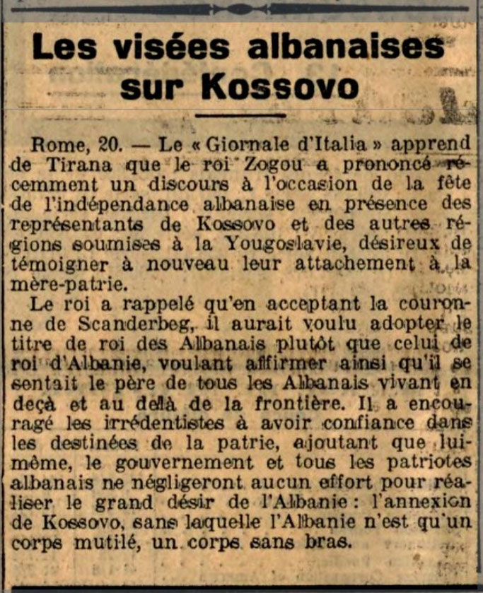 Burimi : La Tribune de Genève, 21 dhjetor 1933, f. 12