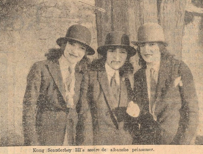 Motrat e Mbretit Skënderbe III (Mbreti Zog I) — Burimi : Tidens Teng, e shtunë, 4 maj 1929, f.13.