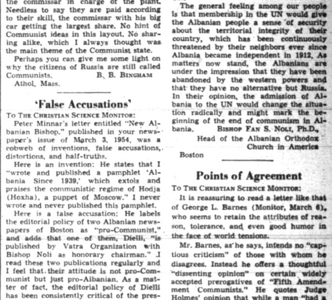 Burimi : The Christian Science Monitor, e hënë, 22 mars 1954, f.16
