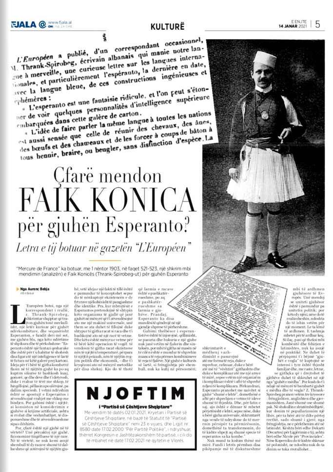 Gazeta "Fjala", e enjte, 14 janar 2021, f.5