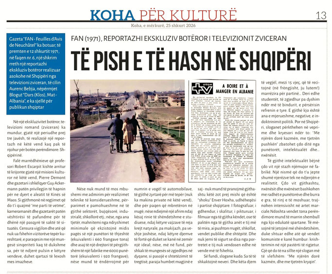 Koha, e mërkurë, 25 shkurt 2026, f.13