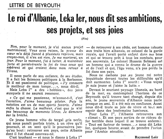 Burimi : La Liberté (Friburg, Zvicër), e martë, 12 shkurt 1963, f. 3