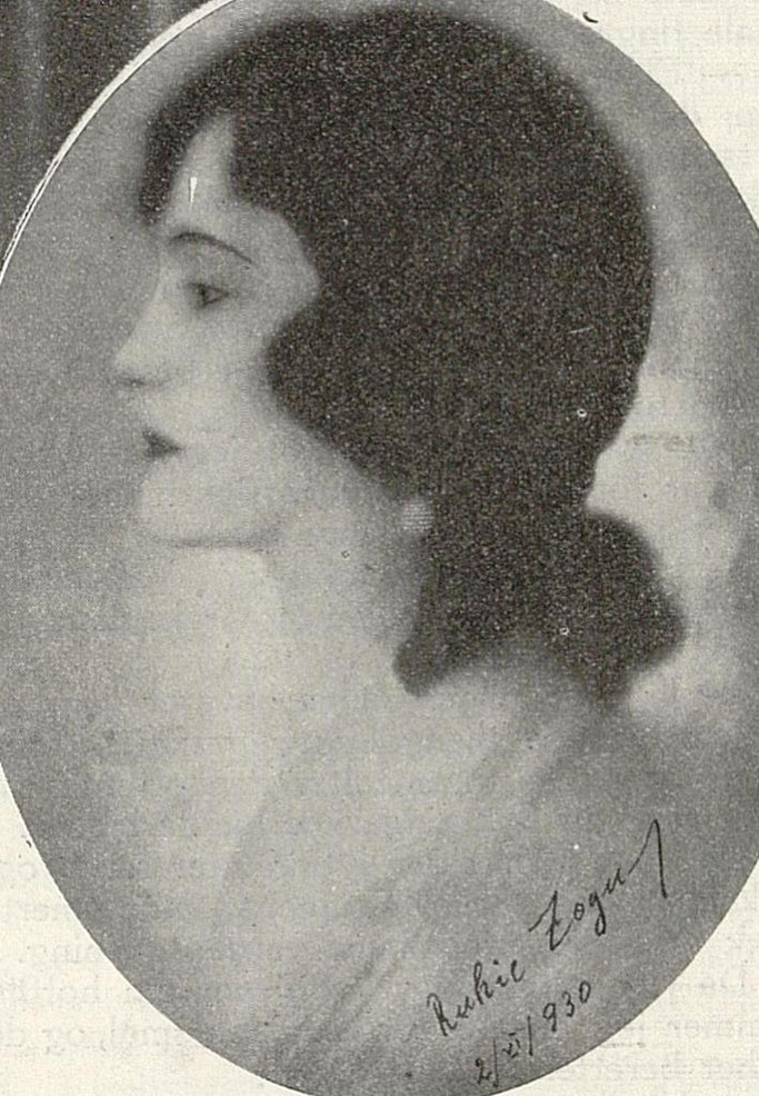 Princesha Ruhije 24-vjeçare — Burimi : Revista norvegjeze “URD”, 13 qershor 1931, faqe n°322 — 324.